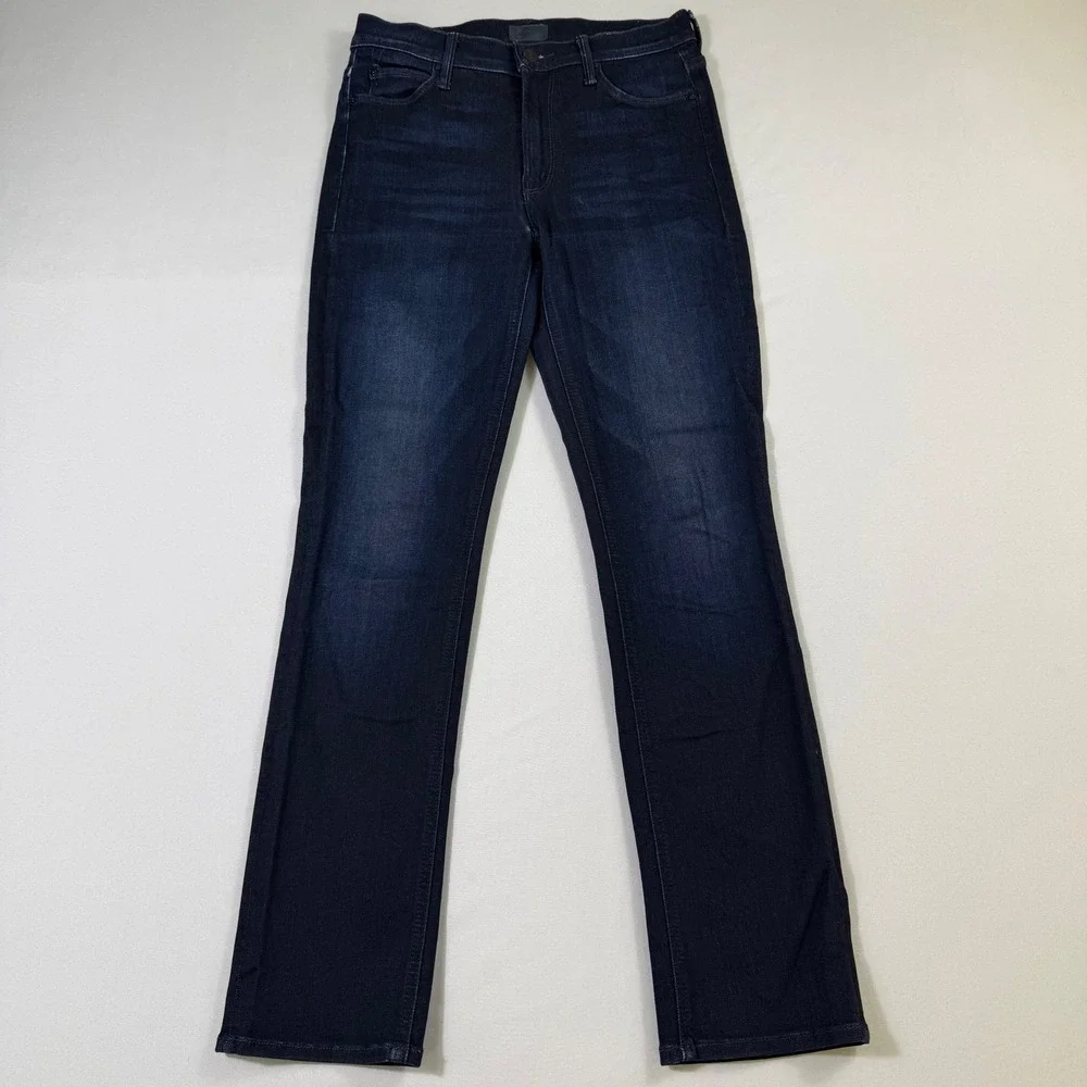 Mother Jeans The Mid Rise Dazzler Ankle Women 26 Now Or Never Dark Wash Straight